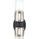 Flame Sconce Wall Light in Matte Black