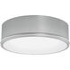 Getty 2 Light 12 inch Brushed Nickel with Frosted White Flush Mount Ceiling Light