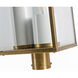 Back Bay 3 Light 23.25 inch Aged Brass with Clear Outdoor Post Light