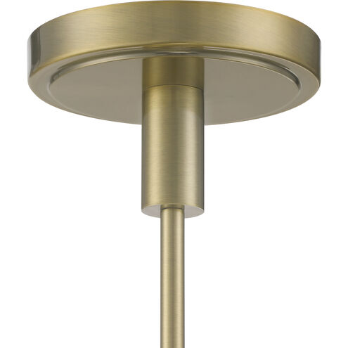 Izel 1 Light 12 inch Antique Brass with Matte Opal Pendant Ceiling Light