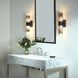 Icycle Sconce Wall Light in Matte Black, Clear/Chrome Gradient