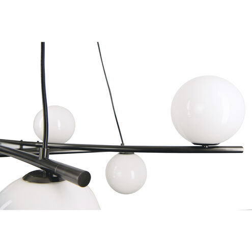Perch 8 Light 41.25 inch Acid Dipped Black Chandelier Ceiling Light