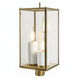 Back Bay 3 Light 23.25 inch Aged Brass with Clear Outdoor Post Light