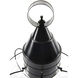 Classic Onion 1 Light 22.38 inch Black Outdoor Post in Clear, Large