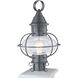 Classic Onion 1 Light 18.63 inch Gunmetal with Clear Outdoor Post Light in Gun Metal, Medium
