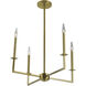 Ray 4 Light 25.13 inch Aged Brass Chandelier Ceiling Light