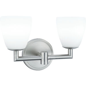 Chancellor LED 11 inch Brushed Nickel with Matte Opal Vanity Light Wall Light