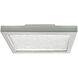 For-Square LED 12 inch Brushed Nickel with White Flush Mount Ceiling Light in Wrinkle Pattern