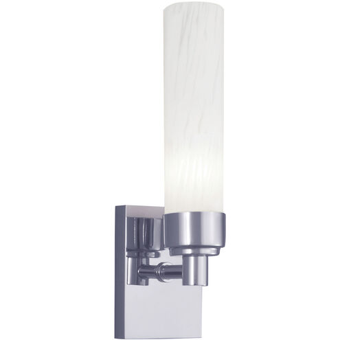 Alex Sconce Wall Light in Chrome, Splashed Opal