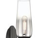 Flame Sconce Wall Light in Matte Black