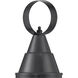 Classic Onion 1 Light 17.5 inch Gunmetal with Clear Outdoor Post Light in Gun Metal, Seedy, Medium