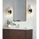 Flame Sconce Wall Light in Matte Black