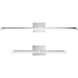 Double-L LED 1.25 inch Brushed Nickel ADA Linear Sconce Wall Light