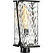 Waterfall 1 Light 18 inch Matte Black with Clear Outdoor Post Light