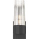 Icycle Sconce Wall Light in Matte Black, Clear/Chrome Gradient