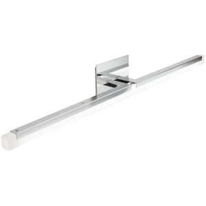 Double-L LED 1.25 inch Chrome ADA Linear Sconce Wall Light