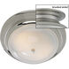 Clayton 2 Light 14 inch Brushed Nickel with Shiny Opal Flush Mount Ceiling Light