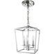 Cage 3 Light 8.5 inch Polished Nickel Pendant Ceiling Light