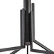Stripe 10 Light 31.75 inch Matte Black with Clear Chandelier Ceiling Light