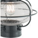 Classic Onion 1 Light 16 inch Gunmetal with Clear Outdoor Wall Sconce in Gun Metal, Seedy, Small