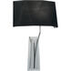 Diamond 1 Light 14 inch Polished Nickel Wall Sconce Wall Light in Black Shade