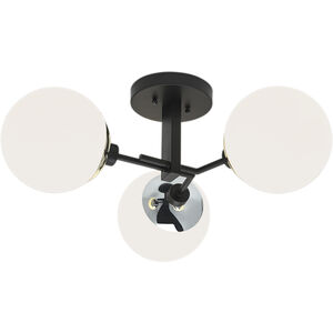 Triple Play 3 Light 24.38 inch Semi-Flush Mount