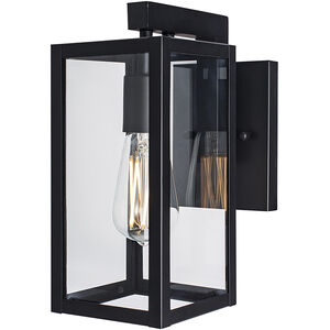 Capture 1 Light 11 inch Matte Black with Clear Outdoor Wall Sconce