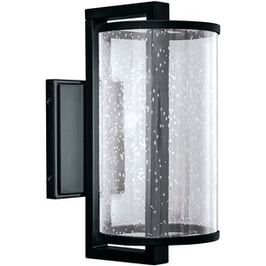 Candela LED 13 inch Matte Black with Clear Outdoor Wall Sconce