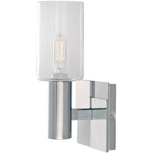 Empire 1 Light 4.75 inch Chrome Sconce Wall Light in Clear
