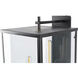 Back Bay 3 Light 24.5 inch Matte Black with Clear Outdoor Wall Sconce, Large