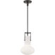 Izel 1 Light 10 inch Oil Rubbed Bronze with Matte Opal Pendant Ceiling Light