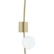 Perch Sconce Wall Light in Satin Brass