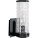 Polygon 1 Light 10.5 inch Matte Black with Clear Outdoor Wall Sconce