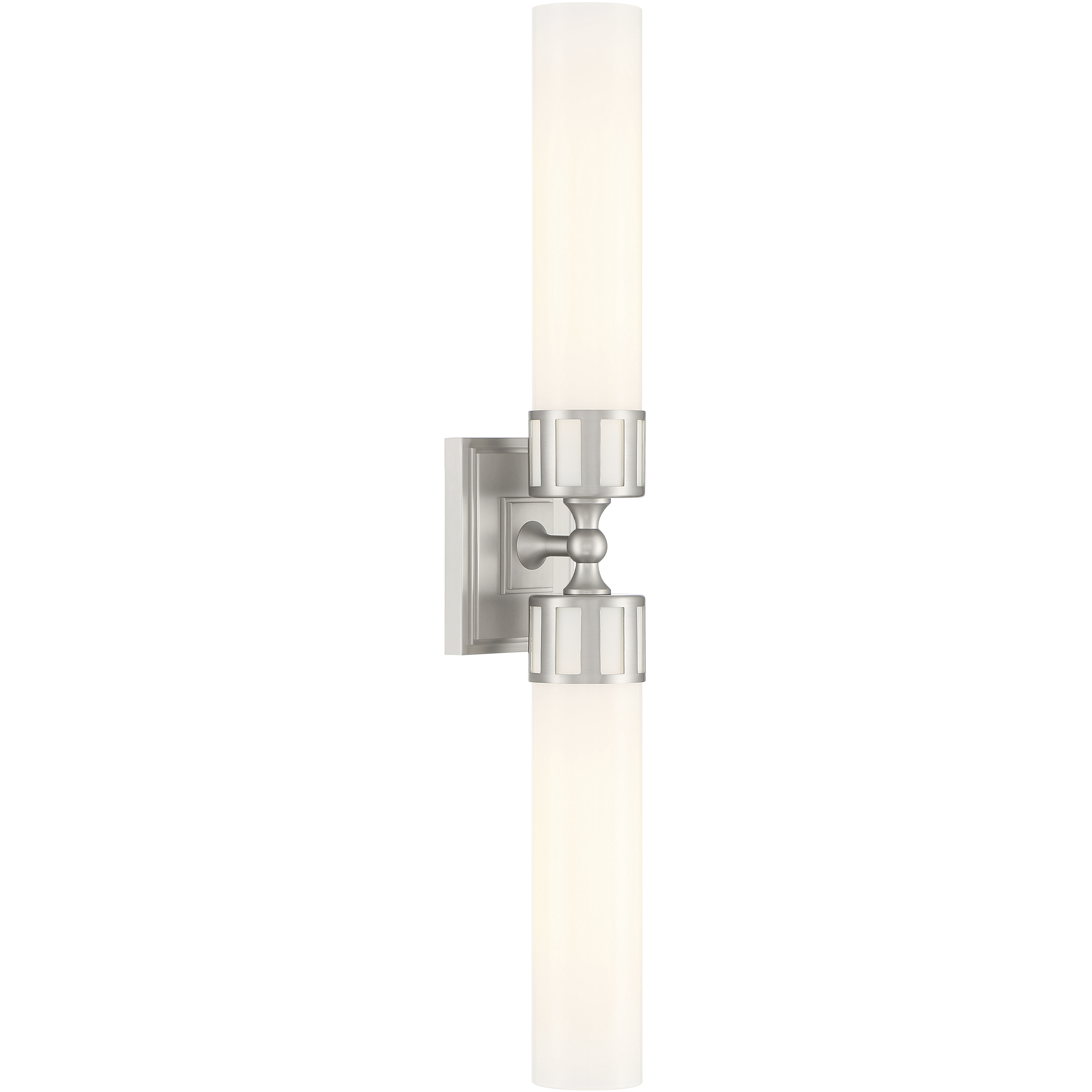 Norwell Lighting 9652 BN SO Astor 2 Light 24.5 inch Brushed Nickel ADA Wall Sconce Wall Light in Incandescent